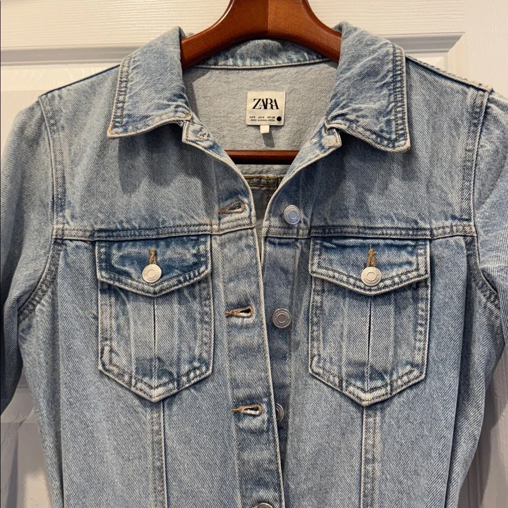 Zara Denim Long Sleeve Dress - Picture 4 of 4